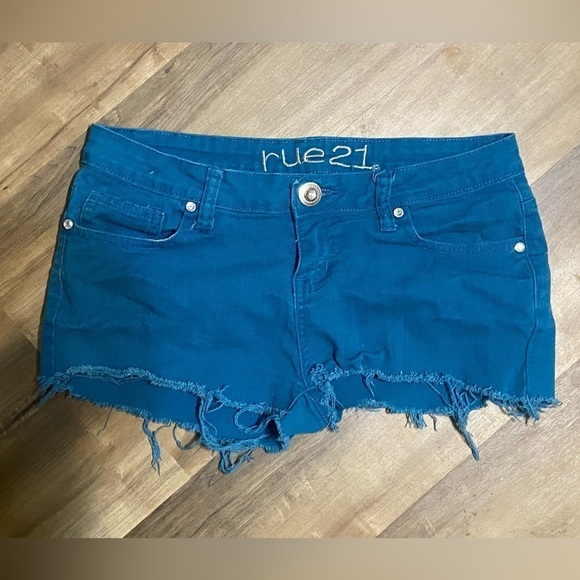 Rue 21 Cute Turquoise Blue Short Shorts - Picture 1 of 6